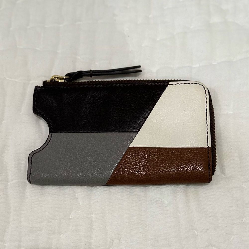 Fossil Patchwork Pebbled Leather Utility Wallet - image 1
